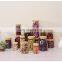 Free Match Full Sizes High Borosilicate Glass Airtight Storage Round Spice Glass Jar With Bamboo Lid Set