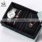 SHENGKE Gold and Sliver Wristwatch Luxurious Watch Set With Necklace and Bracelet Ladies Watches With Bracelets