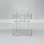 ODM Diamond Series Bathroom Iron Rack Wall Mounted Suction Cup Wire Basket Dual Tier Stickers Shower Caddy Bathroom Shelf