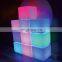 Silla de bar luminosa 40cm Illuminated Led Plastic Cube Chair Silla impermeable al aire libre 	sofa for wedding event