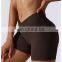 Custom Logo Compression V Waist Yoga Scrunch Butt Lift Booty Gym Shorts Lady Fitness Workout Running Sports Activewear For Women