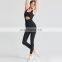 Custom Yoga One Piece Hollow Jumpsuits Sexy V Shape Backless Sports Workout Onesies Leggings