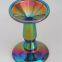 Rainbow Electroplated Glass Candle Holder Set Manufacturer Colorful Candlestick