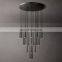 Aquitaine Luxury Brass Raindrops Linear Round Metal Industrial Chandelier For Living Room Hotel  Home Decoration Lighting