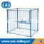 Collapsible stacking folding pallet storage cage
