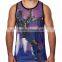 Men's Sublimation Tank top/Digital printing singlet/3d printing top