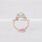 2016 hot sales rose14K solid gold jewelry ladies rings set AAAAA CZ