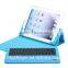 Detachable leather Bluetooth keyboard case for 9.7"-11.1" tablet PC