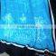 Coconut palm island classic blue satin printed cotton adult beach towels