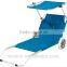 Folding Canopy Beach Lounge With Wheels Portable Beach Lounge With Wheels&Canopy Alu.Frame Beach Lounge