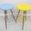 New Design Living Room Furniture Wood legs Polypropylene Bar Chair/ Hightening Round Plastic Bar Stool