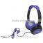 2016 Mix-color private model fashionable stereo flexible headphones with inline mic for phone skype laptop