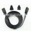 Gold plated hdmi cable 1.5m black flat hdmi to mini+micro+hdmi displayport 3 in 1 converter cable