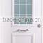 One and a Half Glass Steel Door With Wooden Edge