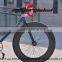 MeyerGlobal Blue Knight 700C Single Speed Fixed Gear Bike Steel frame carbon fiber wheel 4 spoke rear rim 88mm front rim