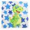 2015 new factory customized kids 100% cotton30x30cm Cartoon Hand Towel Small Hankerchief Plain Dyed wholesale