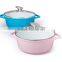 Die-casting high quality ceramic sauce pot casserole cookware ser with induction