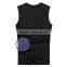 Custom wholesale 100 cotton gym mens printed stringer tank top