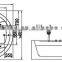 cUPC certified round hot tub,round freestanding tub,bathroom bathtub