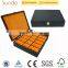 wholesale leather cosmetic packaging boxes with handle for make up