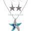Top beautiful starfish multi color measle pendant necklace,Handwork avon starfish fashion dubai gold jewelry necklace