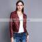 Womens high quality European style pu leather jackets