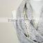 Floral Print Spring Infinity Loop Scarf With Lace Edged