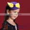 Fancy Yellow Big Bowknot Elegant Purple Wool Fascinators For Children X'mas