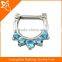 Clear Zircon Nose Clip Jewelry Septum Clicker Septum Piercing