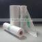 HDPE natural flat plastic food bag on roll with paper core for shopping hdpe plastic grocery bags on roll
