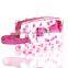 Hot sale cute beautiful transparent pvc cosmetic bags with zipper