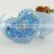New Hair Bow Hairpin Claw Clip Ice Blue Heart Acryl Rhinestone