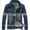 Mens Blue denim jacket shirt jacket jean button jacket