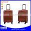 Classic brown color PU luggage set , high quality travel luggage set for wholesale