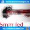 hot sales Yellow led 12V diode 5mm prewired