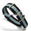 Stitching striped 1 piece nylon watches bands straps