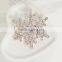 Snow Shaped Rhinestone Buckles Christmas Silver Hanging Decorative Snowflakes Brooch