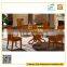 Unique design wooden base extendable dining table with square/round top