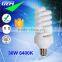 CE Hot Selling Full & Half Spiral 6400K 30W Energy Saving Lamp With 1800LM