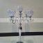 wholesale 5 arms crystal candleabra sliver wedding candelabras centerpieces with chandelier