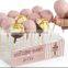 Acrylic Cake Pop Stand w/ Sign Holder, 12 Stick Capacity - Clear(PS-B-147)
