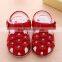 Wholesale flower soft sole baby leather shoes sandals