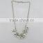 Spring style vintage flower crystal necklace