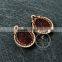 18*13mm setting size vintage style natual log wood bezel carving flower oval pendant setting DIY findings supplies 1421081