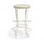 2016 new item hot sale modern furniture design industrial metal bar stool with PU seat