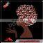 Bling Bling Afro Girl Hot Fix Rhinestone Motif Hair Stylist Iron on for Clothing