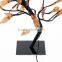 HomCom Brown 1.5ft Golden LED Walnut Leaf Tree