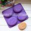 4 Cavities tree oval soap mold