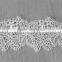 new design flower 6cm white eyelash lace trim for wedding dress
