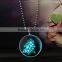 Free shipping MOQ 12pcs women's gift jewelry crystal pendant glow necklace christmas tree